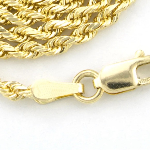 Stunning New 14k Yellow 22” Gold Rope Chain Italy 1.5 grams - Picture 6 of 9